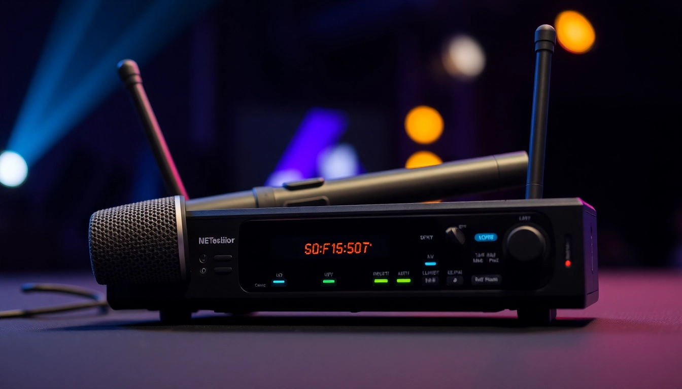 High-quality PG88 wireless receiver in action on stage with LED indicators, showcasing durability and technical precision for live sound setups.