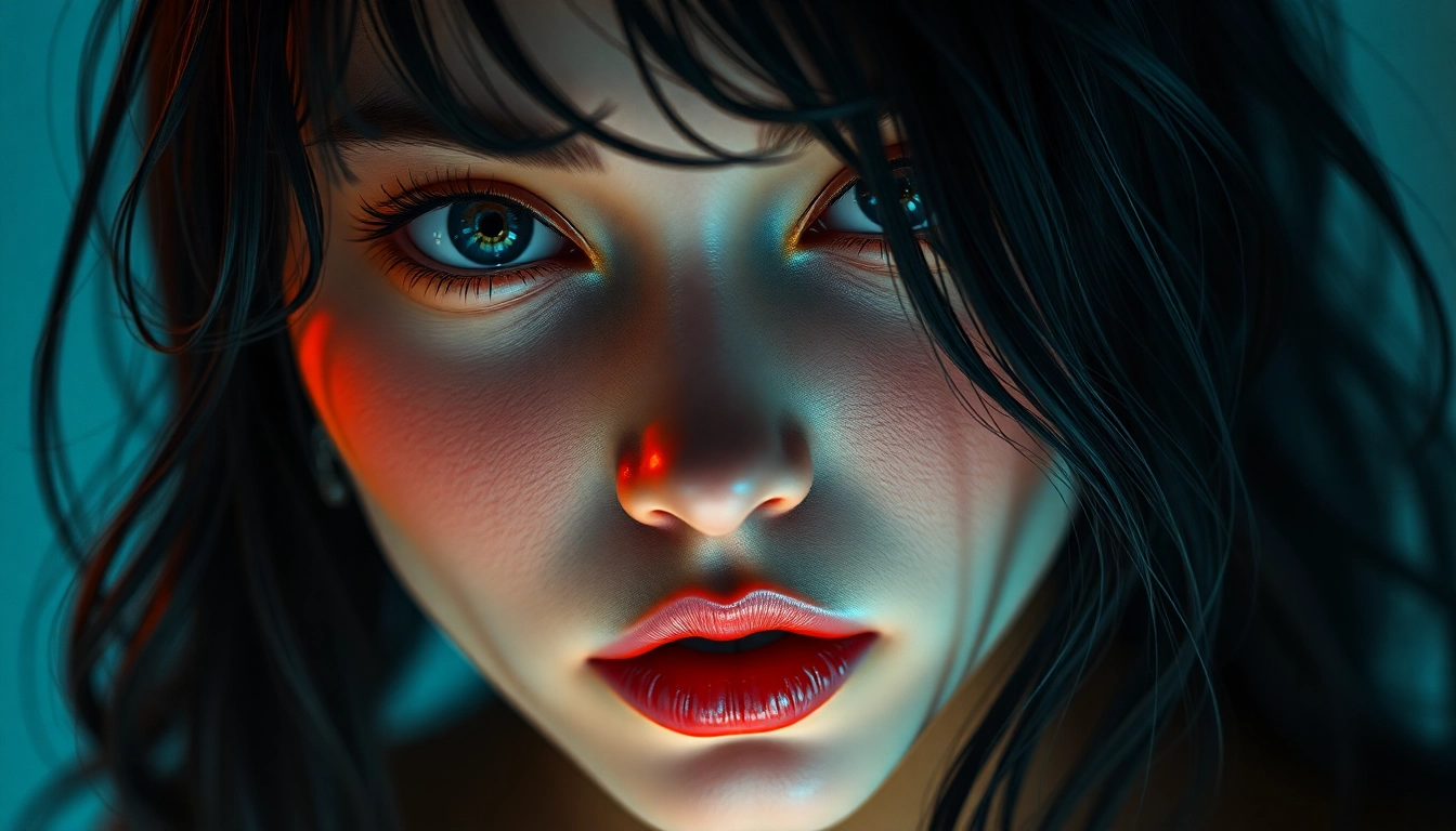 Showcase of a hyperrealistic nsfw ai art generator creating customizable, detailed adult visuals with vibrant lighting and emotional depth for digital artists.